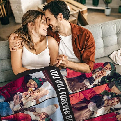 Yoke Style Ships Next Day, Custom Blanket with Photos Text, Picture Blankets Customized for Couple Gifts, Personalized Blankets and Throws Birthday Gift for Mom Dad Girlfriend Boyfriend Women Men