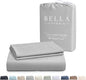 Bella Coterie Luxury Bamboo Viscose California King Size Duvet Cover Set | 100% Organically Grown | Corner Ties | Ultra Soft | Cooling | Two Pillow Shams | 106 x 94 | No Insert [Grey Mist]