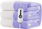 Electric Heated Blanket Twin Size 62"x84" - Dual-Sided with Microplush & Sherpa Fabric, 4 Heat Settings & 10 Hours Auto Off, Machine Washable - Light Purple