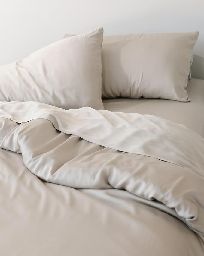Cozy Earth Standard Pillowcases Set of 2 - Made of 100% Viscose from Bamboo, Ultra-Soft & Luxury, Woven from Naturally Breathable & Lightweight Fabric - Driftwood