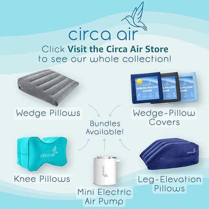 Circa Air Wedge Pillow Cover - Ultra Soft 100% Microfiber Wedge Pillow Case (27x27x8), Zip Cover, Extra Wide Large