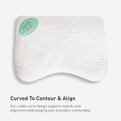 Bedgear Level Cuddle Performance Pillow - Firm Bed Pillow for Side Sleepers - Moisture Wicking Removable Cover - Size 0.0