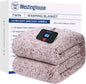Westinghouse Electric Blanket Twin Size, Soft Plush Sherpa Heated Blanket with 10 Heating Levels & 1-12 Hours Auto-Off, Machine Washable, 62x84 inches, Rust
