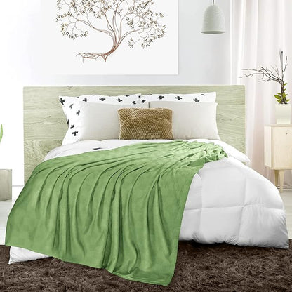 Avalon Bedding 100% Cotton Blankets Queen Size Thermal Blanket (90"x90") - Perfect Cotton Blanket Queen Size for Layering Bed in Any Season - Cotton Blankets for Bed (Green)