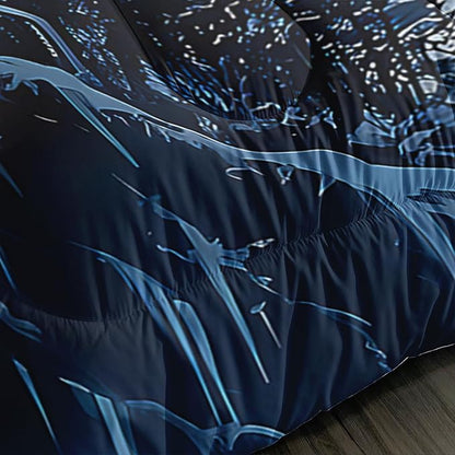 Wild Animal Themed Wolf Comforter Set King Size,Blue Dream Catcher Snow Scene Bedding Sets for Kids Boys Girls Teens Room Decor,Western Comforter Set with 2 Pillowcases.