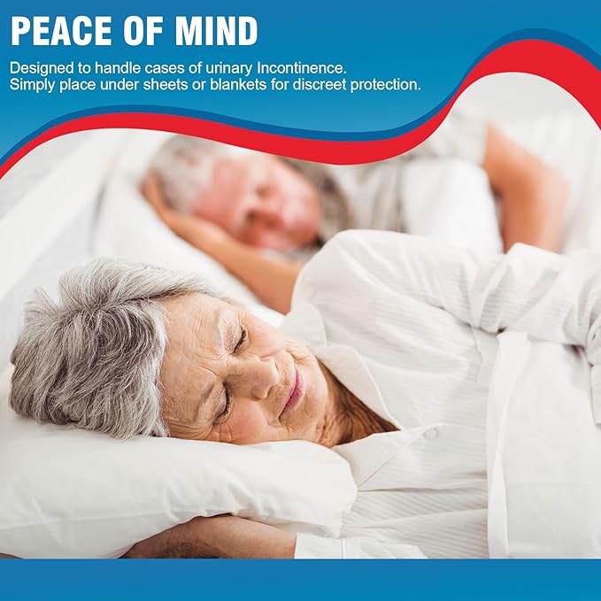 Tear-Resistant Incontinence Bed Pads 40'' x 36'' 130 Gram Heavy Duty (25 Count) Disposable Underpads Chucks Pads for Adults, Kids & Elderly | Protection Pads for Bed, Sofa, and Chair