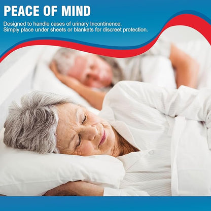 Tear-Resistant Incontinence Bed Pads 40'' x 36'' 130 Gram Heavy Duty (25 Count) Disposable Underpads Chucks Pads for Adults, Kids & Elderly | Protection Pads for Bed, Sofa, and Chair