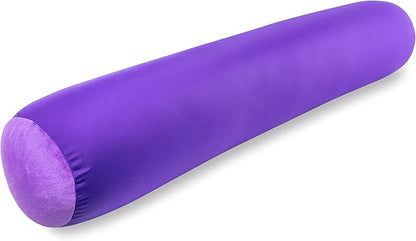 Straight Body Pillow, Full Size Premium Microbead,Side Sleeping/Maternity Pregnant Women, Supportive,Fluffy, Breathable, Cooling,85/15 Spandex/Nylon Silky Feel Anti-Aging - 48 X 8 - Dark Landaner