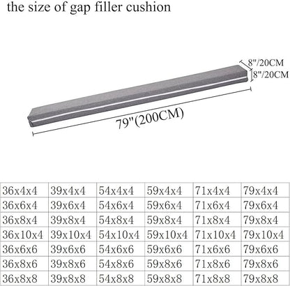SAMTY Bed Gap Filler for headboard Space Gap Filler Bolster Pillow Stopper for Sofa Crack Filler Between Headboard and Mattress 79x8x8 Inch
