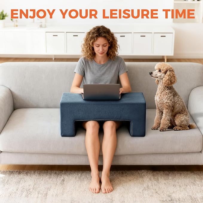 Reading Pillow for Gaming Soft Lap Desk Pillow for Laptop with Cup Holder Pocket Bed Desk for Reading Working Playing Steam Deck Switch or Sitting in Bed Floor Sofa (Dark Grey)