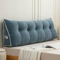 Headboard Pillow Queen, Chenille Triangular Wedge Pillow Headboard Queen Size, Reading Setting Backrest Daybed Pillows for Sofa Bed with Removable Cover, Blue