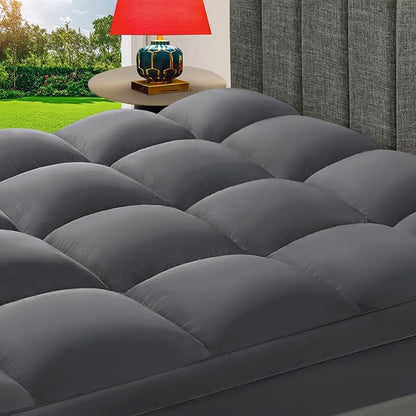 CHOKIT Twin XL Mattress Topper, College Dorm Extra Thick Pillow Top Mattress Pad for Back Pain Relief, Cooling Bed Topper Mattress Cover with 8-21 Inch Deep Pocket