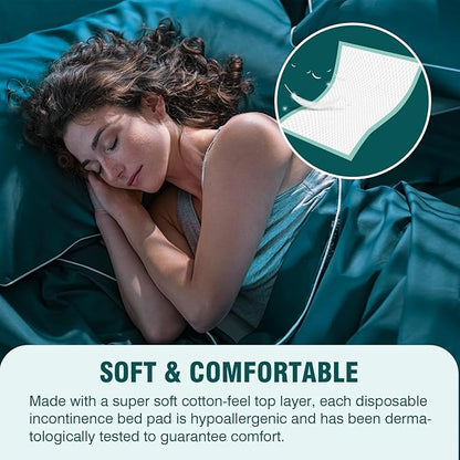Tear-Resistant Disposable Bed Pads 48" x 36" 20 Count Underpads Extra Large Incontinence Bed Pads Heavy Duty Absorbency Chux Pads Pee Pads for Adult Elderly Puppy Pads for Training