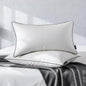 Feather Down Pillow Standard Size Set of 2, 100% Cotton Luxury Hotel Collection Bed Pillows for Sleeping, Down Surrounded Fluffy Soft Medium Firm Pillows for Side Back Stomach Sleepers 20" x 26"