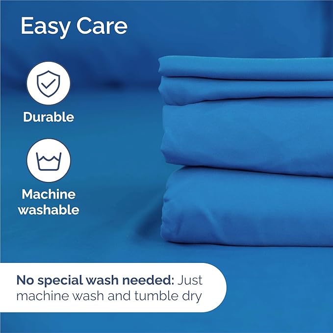 King 6 Piece Sheet Set - Comfy Breathable & Cooling - Ultra-Soft Hotel Luxury Bedding Set with 8-16 Inch Deep Pockets - 1 Flat & 1 Fitted Sheet & 4 Pillowcases - Wrinkle Free & Easy Care - Royal Blue