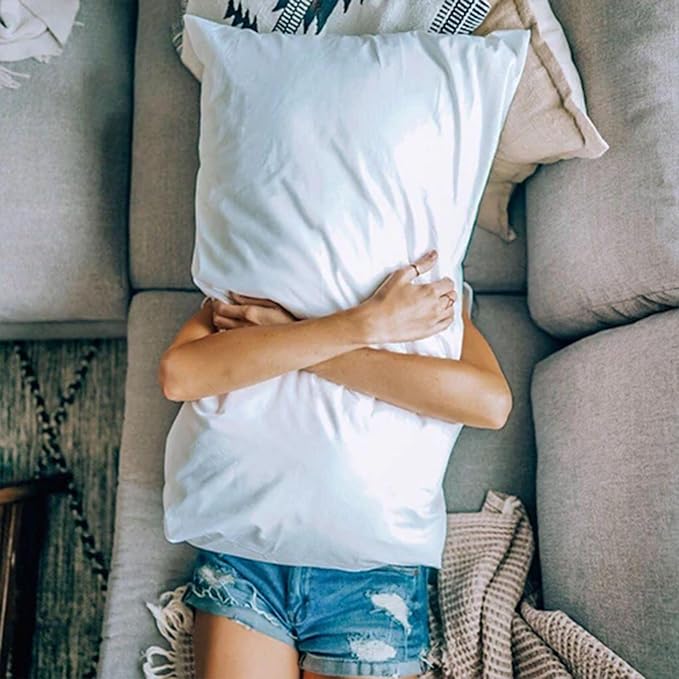 Sleepgram 2-Pack Cooling Bed Pillows & Removable Cover for Sleeping Sets, Queen Size - Adjustable and Washable Bedding Pillow Set for Comfortable Sleep