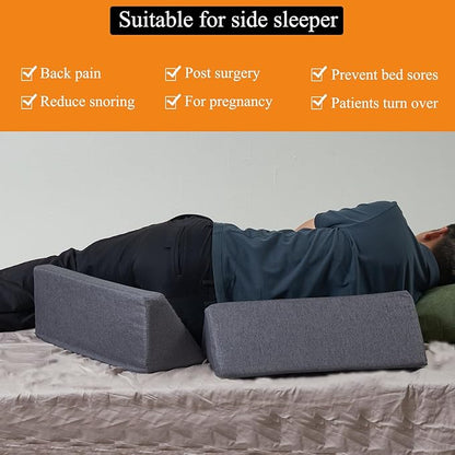 SAMTY Bed Wedges & Body positioners for Elderly/Seniors Side Sleeper(3 in 1) Triangle Bed Wedge Pillow for Back Pain Relief Wedge Pillow Set for After Surgery