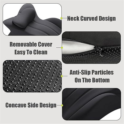 Double-use Pillow Memory Foam Ergonomic Wedge Pillow and Reading Pillow– Support for Butt Cushion Neck, Back & Legs – Ideal for Sleeping, Reading, Removable Washable Cover
