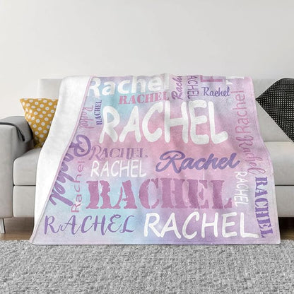 Ships Next Day, Personalized Blankets and Throws Custom Blanket with Name Customized Flannel Blanket for Kids Christmas Blanket Gifts for Teen Girls Boys