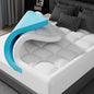 ELEMUSE Twin Dual Layer 3 Inch Memory Foam Mattress Topper for Pressure Relief, Breathable Pillow Top Mattress Pad with Deep Pocket, Enhanced Support, Non-Slip Design & Removable & Washable