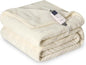 Heat Blanket 50”x60” Throw,Soft Flannel & Sherpa Reversible Electric Blanket with 10 Heat Settings,12 Timer Setting and 3 Hours Auto-Shut Off,ETL Certified Machine Washable,Ivory