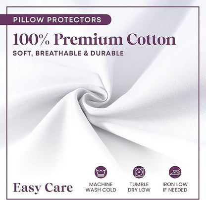 CirclesHome Pillow Protectors Single Pack Toddler Zippered - 100% Cotton Breathable Pillowcases - Protects Pillows from Dirt, Dust and Debris Toddler - (Single Pack 18 x 13)