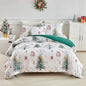 Christmas Kids Twin Comforter Set, Xmas Tree Gift Box 3 Pieces Twin Comforter with 2 Pillowcases, Soft Microfiber Holiday Fun Boys Girls Twin Bedding Set for Kids Teens