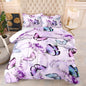 Lavender Butterfly Comforter Set for Girl Kid Adult Colorful Butterfly Pattern Bedding Set Aesthetics Butterflies Quilt Bed Set Twin Size with 1 Comforter and 2 Pillowcases