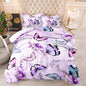 Lavender Butterfly Comforter Set for Girl Kid Adult Colorful Butterfly Pattern Bedding Set Aesthetics Butterflies Quilt Bed Set Queen Size with 1 Comforter and 2 Pillowcases