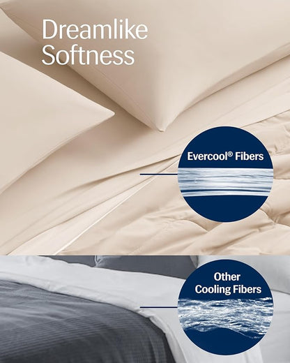 REST® Evercool® Cooling Comforter, Twin/Twin XL, Blanket for Hot Sleepers, All Season Bedding to Keep Cool for Night Sweats, Breathable Lightweight Blanket, 68"x90" Inches, Snow Ivory