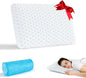 Ultra Thin Pillow 2.75" cooling Memory Foam Pillows for Stomach Sleeping, Gel Infused Slim Pillows for Side Back Stomach Sleepers, Travel Pillow, Bed Pillow Neck support, Washable Cover Standard Size