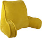Home Soft Things Super Soft Bedrest Reading Pillow, Lounger Backrest Pillow for Sitting in Bed with Arms Pockets, 20" x 18" x 17", Lemon Curry