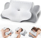 Cervical Pillow for Neck Pain Relief，Ergonomic Cooling Dual-Sided Orthopedic Neck Pillow with Ice Silk Pillowcase, Breathable Memory Foam Contour Pillow for Side, Back, Stomach Sleepers
