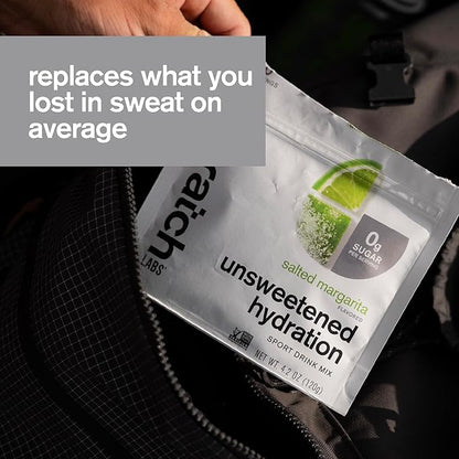 Skratch Labs Unsweetened Hydration Sport Drink Mix | Sugar Free | Electrolytes Booster | Salted Margarita - 30 Servings | Non-GMO, Vegan, Kosher, Keto, Paleo