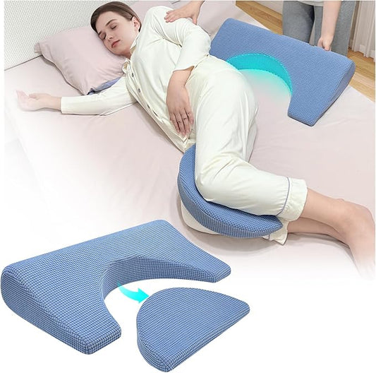 Bed Sore Turning Wedge Pillow for Side Sleeping, Positioning Medical Wedges, Pillows for Bedsore, Pressure Ulcer Cushion, Adult Incline Foam Wedge, Pillow for Bedridden Patients Back Pain Relief