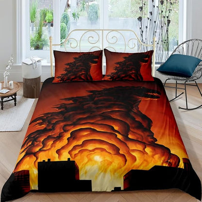 Duvet Cover Set Twin Size Dinosaur Quilt Cover Bedding Set 3D Print for Men 1 Piece Duvet Cover with Zipper 2 Pieces Pillowcases No Comforter Inside(Dino27, Twin)