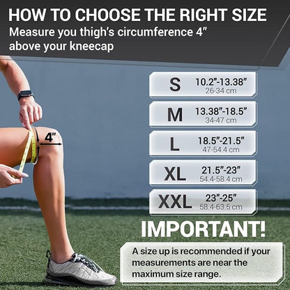 DR. BRACE ELITE Knee Brace with Side Stabilizers & Patella Gel Pads for Maximum Knee Pain Support and fast recovery for men and women-Please Check How To Size Video (Moon, Large)