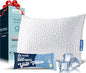 Cooling Adjustable Pillow for Hot Sleeper, Custom Loft Support with Breathable Shredded Memory Foam CertiPUR-US Certified Standard Size Bed Pillow for Side, Back, Stomach Sleeper Gift for Better Sleep