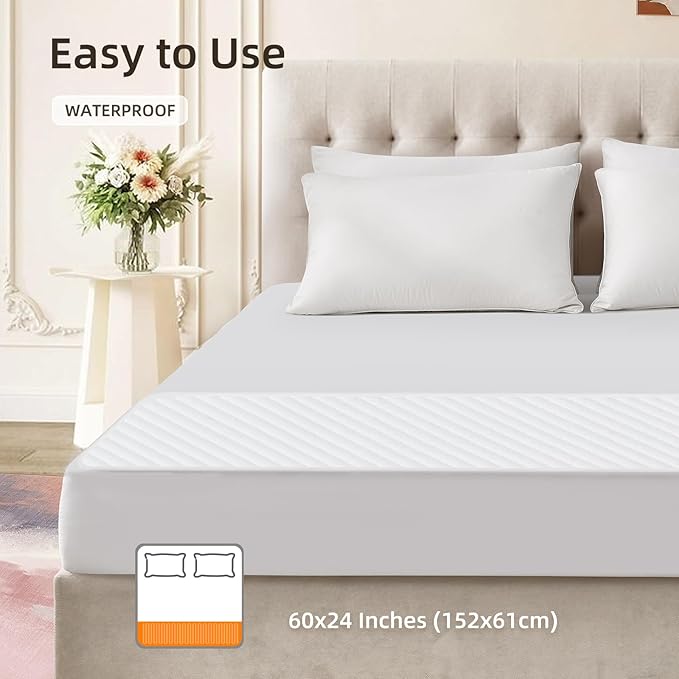 Bwarm Waterproof Heated Mattress Pad, ETL Certified Bed Warmer with 9 Heat Settings, 1-12 Hours Auto Off Deep Pocket, Machine Washable, White Foot Queen