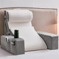 Reading Pillow for Sitting in Bed Adult, Back Pillow for Bed Sitting up with Arms, Pockets and Cup holder, Sit Up Backrest Pillows for Beds Chair Support, Beds Rest Pillow for Gaming, Watching TV