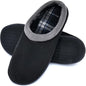 Memory Foam Mens Slippers Slip-On Comfy House Slippers for Men Indoor Outdoor Non-Slip Warm Winter Men’s Bedroom Slippers Size