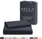 Bella Coterie Luxury Bamboo Viscose Queen Size Duvet Cover Set | 100% Organically Grown | Corner Ties | Ultra Soft | Cooling | Two Pillow Shams | 90 x 94 | No Insert [Charcoal Grey]