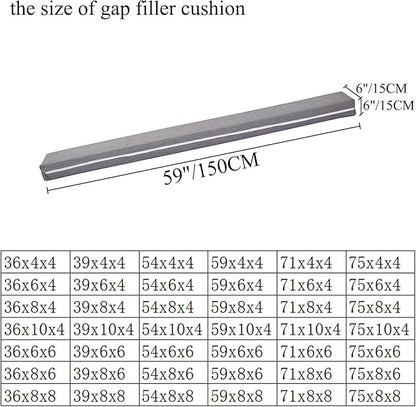 SAMTY Bed Filler for headboard Space Gap Filler Bolster Pillow Stopper for Sofa Crack Filler Between Headboard and Mattress Queen Size