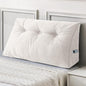 Sasttie Headboard Pillow Twin/Twin XL, Wedge Pillow Headboard for Dorm, Triangular Daybed Backrest Cushion for Sitting or Reading in Bed, with Removable Washable Cover, White