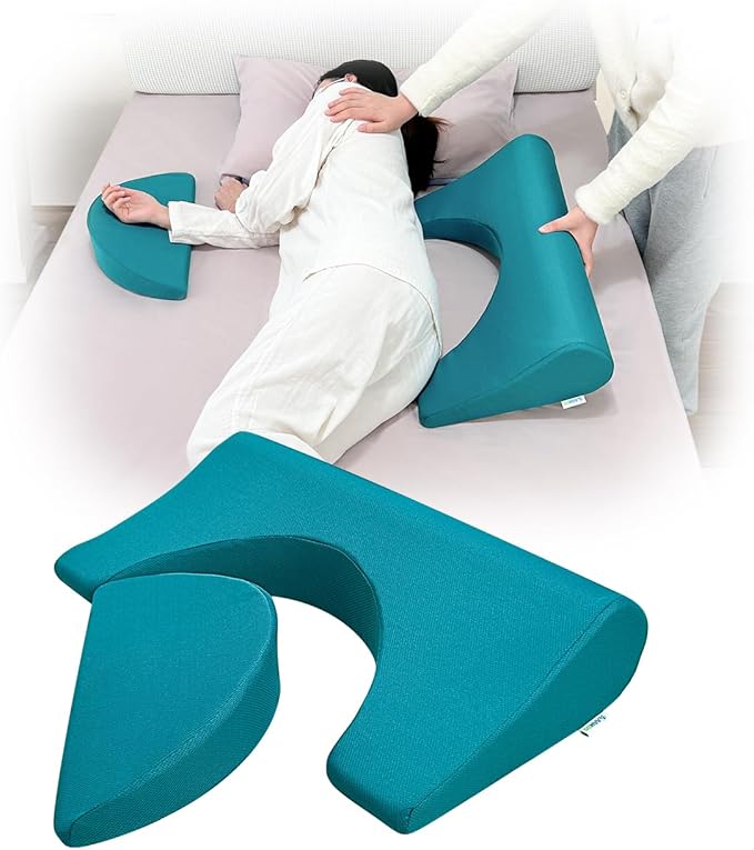 KAAMOS Bedsore Turning Wedge Pillow for Sleeping Anti Bed Sore Turnover Pillows After Surgery Hospital Inclined Sleepers Cushion for Bedridden Prevent Pressure Ulcer Bed Sores (23.6" Long)
