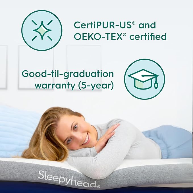 Sleepyhead Full XL 3 Inch Premium Mattress Topper – Gel Memory Foam Bed Topper – Cooling, Pressure Relief, Washable Cover, CertiPUR-US Certified, Premium Comfort Mattress Pad (Full XL 3")