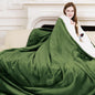 Full Size Electric Blanket 72" x 84" - Fluffy Ultra Soft Flannel Full Heated Blanket with 6 Heating Levels & 10 Hours Adjustable Timer, Fast Heating and Electric Blanket for Office (Green)