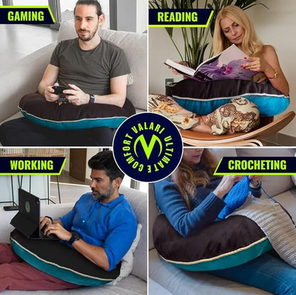 Legendary Gaming Pillow | Ergonomic Arm Rest Pillow for Long Gaming Sessions | Gaming Lap Pillow Provides Wrist & Elbow Support | Suede Gamer Pillow Comes with a Washable Cover, (Fenrir)