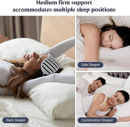 puredown® Goose Feather Down Pillows, Gusseted Bed Pillows for Sleeping 100% Cotton Cover, Set of 2 Standard Size
