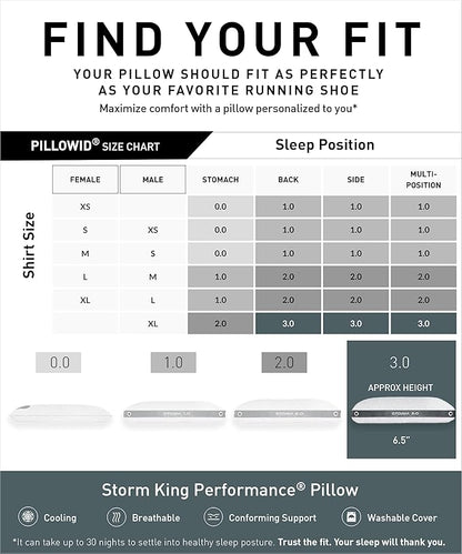 Bedgear Storm Performance Pillow 3.0 – Cooling Bed Pillow for Hot Sleepers, Medium Firm Support for All Sleep Positions – Dual-Sided Comfort, Breathable Air-X Mesh, Washable Ver-Tex Cover, 20” x 26”